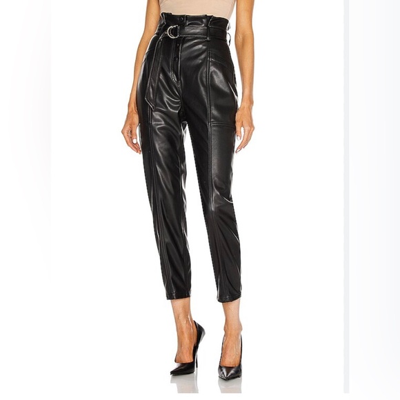 House of Harlow 1960 Pants - House of Harlow 1960 Faux Leather Paperbag Pants